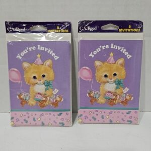 Vintage CA Reed Kitten Birthday Party Invitations